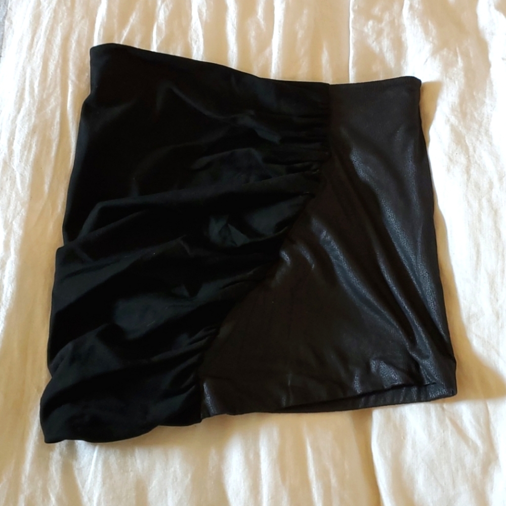 Black mini skirt